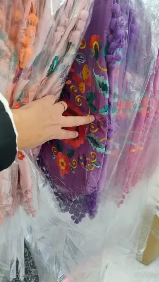 Mantoncillo Flamenco Bordado Madroños