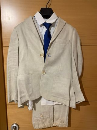 Traje comunión Tizzas Beige T. 10