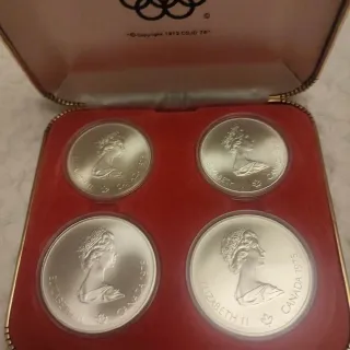 4 Monete d'Argento Montreal 1976 Canada