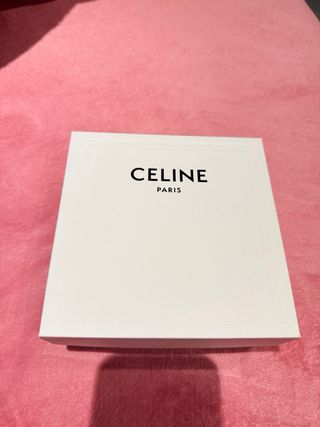 Cinturón Celine Mujer Negro Hebilla Dorada