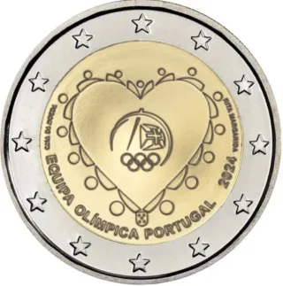 MONEDA CONM. 2€ PORTUGAL 2024. EQUIPO OLÍMPICO