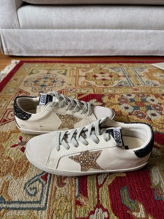 Golden Goose Super-Star Mujer Beige/Oro