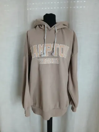 Felpa con cappuccio beige taglia M
