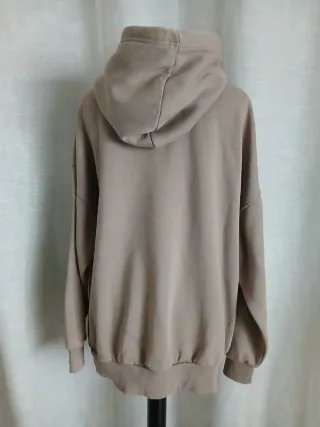 Felpa con cappuccio beige taglia M