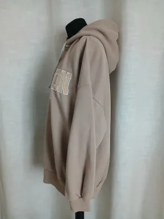 Felpa con cappuccio beige taglia M