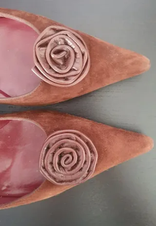 Zapatos tacón ante marrón T.38