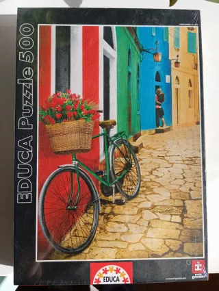 Puzzle Educa 500 piezas Bicicleta Flores