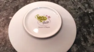 Tazas de café de porcelana con flores