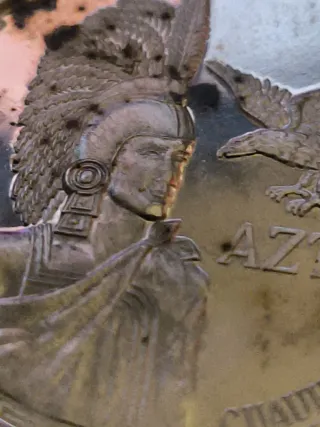 Onza Azteca Plata México y guerre