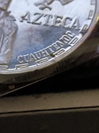 Onza Azteca Plata México y guerre