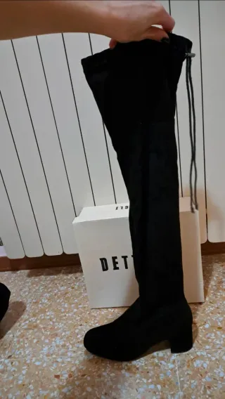 Stivali cuissard scamosciati neri tg 38