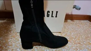 Stivali cuissard scamosciati neri tg 38