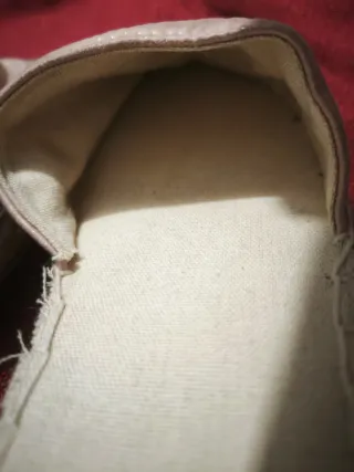 Alpargatas cuña rosa metalizado T40