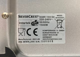 Horno Silvercrest SBG 1500 D4 con Grill