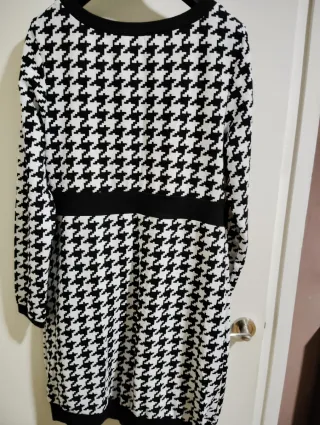 Vestido estampado pata de gallo