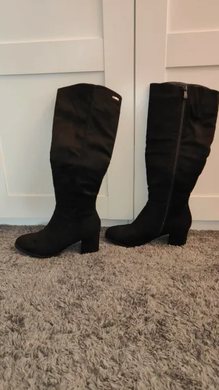 Botas ante negras tacón