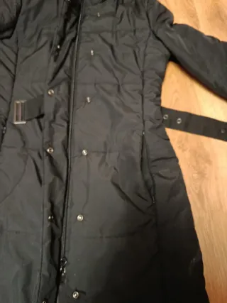 Abrigo acolchado Mango negro talla M