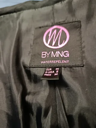 Abrigo acolchado Mango negro talla M