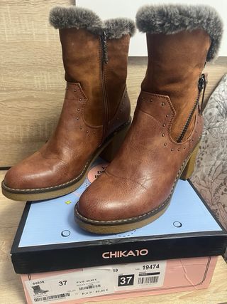 Botines CHIKA10 Marrones Talla 37