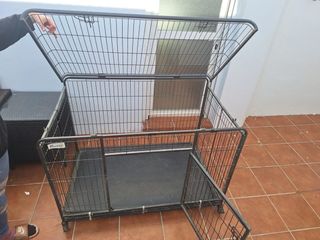 Jaula Perro Grande Plegable 120x75cm con Ruedas