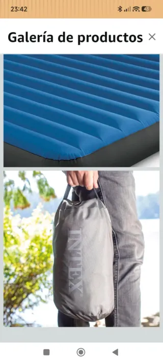 Colchón Hinchable Intex Doble Azul