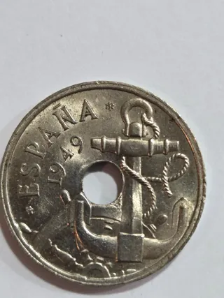 Moneda 50 cts 1949 flechas invertidas
