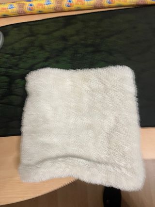 Braga de cuello bufanda marrón y blanco