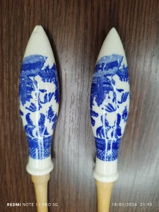 Set Porcelana Vintage Azul y Blanco