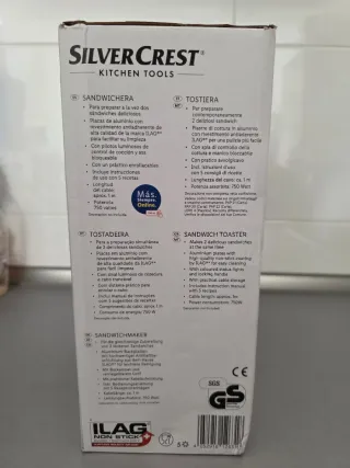 Sandwichera Silver Crest 750W