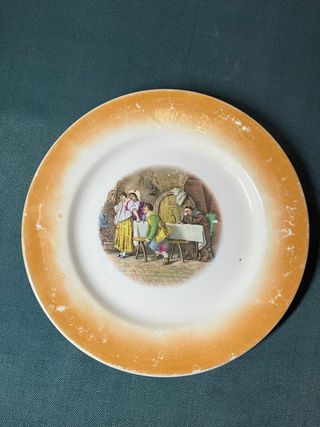 Servizio piatti antiquariato decorati