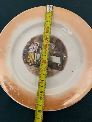 Servizio piatti antiquariato decorati