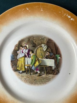 Servizio piatti antiquariato decorati