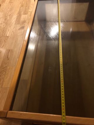 Mesa de centro madera y cristal