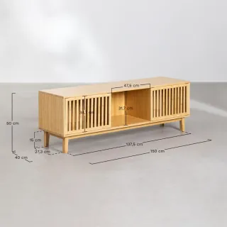 Mueble TV madera estilo nórdico
