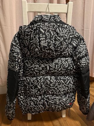 Piumino Tommy Jeans donna fantasia bianco nero