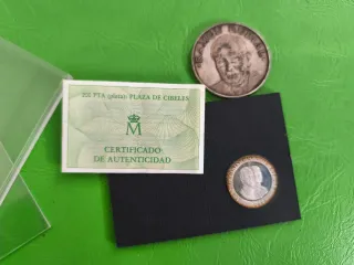 Medalla plata Ramón Rubial y moneda 200pts plata