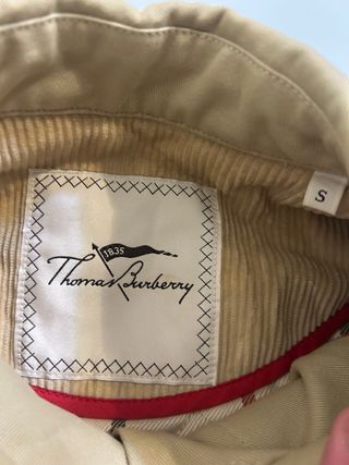 Abrigo Burberry Beige Corduroy