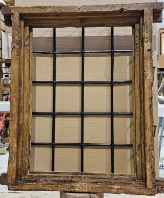 Ventana Antigua Madera Restaurada Decoración