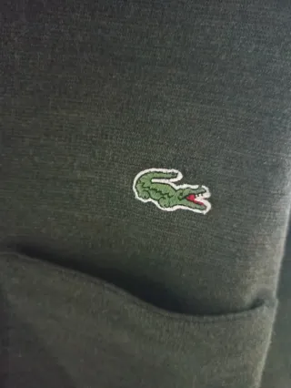 Chaqueta de punto Lacoste vintage verde oliva