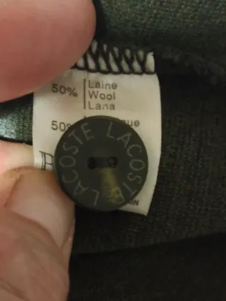 Chaqueta de punto Lacoste vintage verde oliva