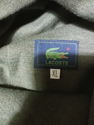 Chaqueta de punto Lacoste vintage verde oliva