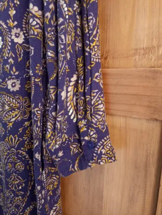 Vestido camisero estampado cachemir