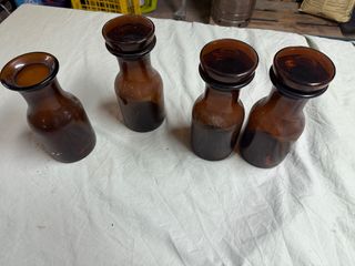 4 Botellas Vintage 23x 10 diametro base