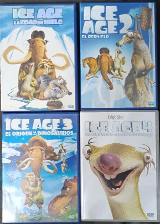 Lote 4 Películas DVD Ice Age (Español)