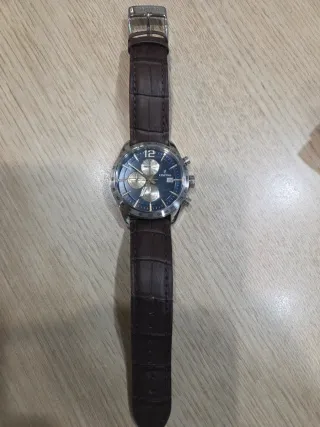 Reloj Festina Cronógrafo Azul Correa Marrón