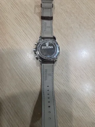 Reloj Festina Cronógrafo Azul Correa Marrón