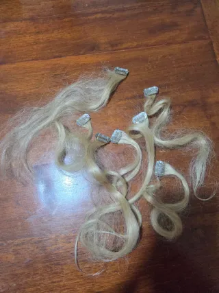 Estensioni capelli biondi con clip