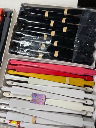 Lote Abanicos Madera Lisos 23 y 19cm