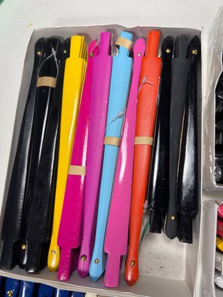 Lote Abanicos Madera Lisos 23 y 19cm