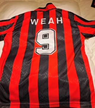 A.C. Milan Vintage Shirt Opel 95/96 XL Weah 9
